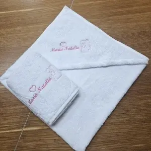 Set prosoape Bebe bumbac 90x90 cu capison + prosop fata 50x90 - personalizate - Img 6