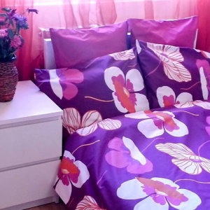Lenjerie de pat dubla Ranforce Bumbac color floral
