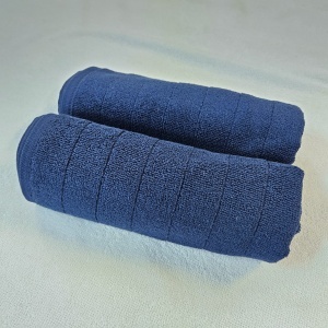 Prosop bumbac fata Duo bleumarin