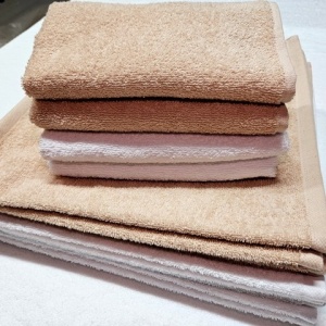 Prosoape bumbac 40x70 alb si bej