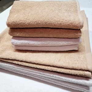 Prosoape bumbac 40x70 alb si bej