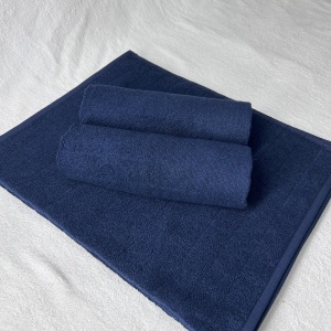 Prosop bumbac Fitness DUO bleumarin