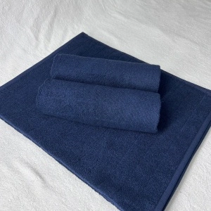 Prosop bumbac Fitness DUO bleumarin