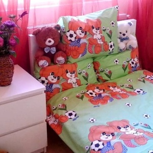 Lenjerie de pat pentru copii, Ranforce Bumbac 100%, Ursuleții