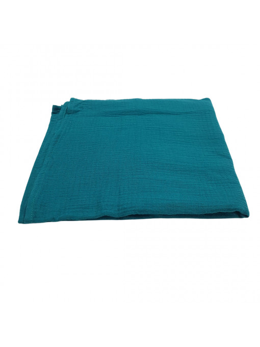 Muselină moale de dimensiuni mari 110 X 110 cm, culoare verde, bumbac 100%