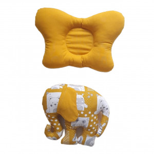 animalute Cosulet Babynest Deluxe model galben cu print animăluțe
