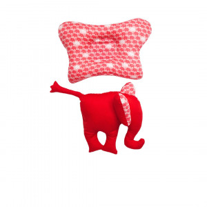 Baby Nest Deluxe Roșu - Cuib Bebeluși cu Elefanței