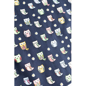 Rochița bleumarine cu print bufnițe