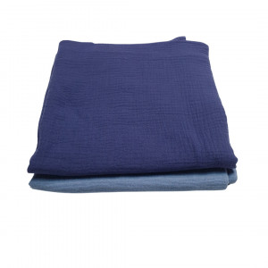 Set 2 Buc Muselină Confort Maxi 110 x 110 cm - Albastră și Bleu