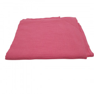 Muselină moale de dimensiuni mari 110 X 110 cm, culoare roșie, bumbac 100%