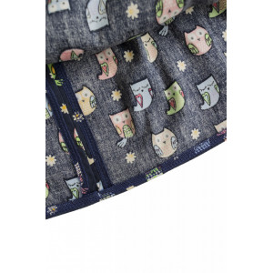 Rochița bleumarine cu print bufnițe