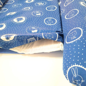 SET Baby Nest Delux bleu Ursuleții Veghează Somnul cu Pernă și Jucărie