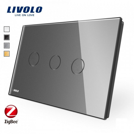 Intrerupator tactil triplu SMART ZigBee seria C9 (standard italian)
