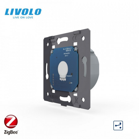 Modul pentru intrerupator tactil simplu cap-scara/cap-cruce SMART ZigBee din sticla seria C7