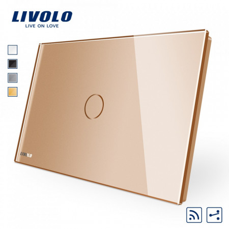 Intrerupator tactil simplu cap-scara/cap-cruce si comanda radio seria C9 (standard italian)
