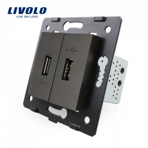 modul-priza-usb-negru