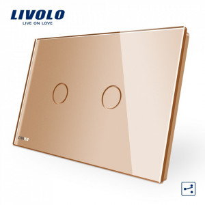 intrerupator modern design deosebit auriu cap-scara dublu
