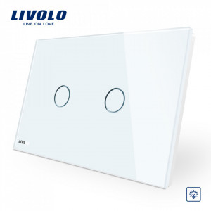 intrerupator modern design deosebit alb DIMMER dublu