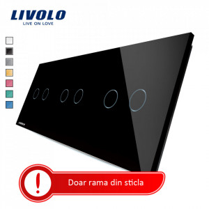 rama-sticla-intrupator-tactil-6-circuite-negru