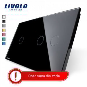 rama-intrerupator-triplu-sticla-negru