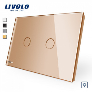 intrerupator modern design deosebit auriu DIMMER dublu