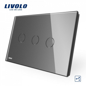 intrerupator modern design deosebit gri cap-scara triplu