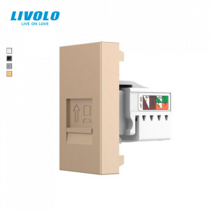 modul-priza-pc-calculator-livolo-auriu