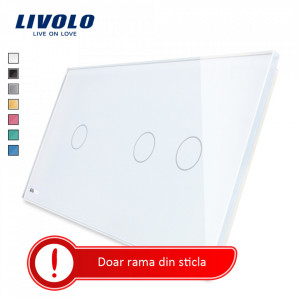 rama-intrerupator-triplu-sticla-alb