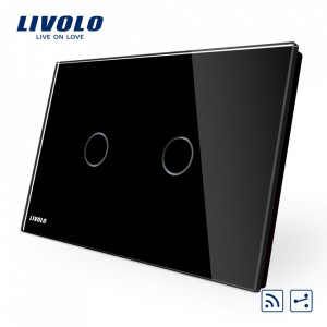 intreupator touch screen italian radio cap scara negru