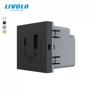 Modul-priza-usb-c-usb-a-36w-livolo-negru