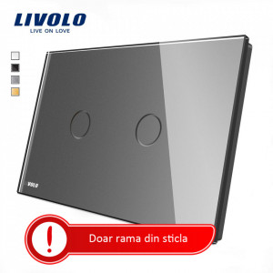 Panou frontal din sticla pentru intrerupator tactil dublu seria C9