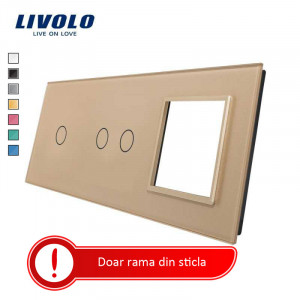 rama combinata din sticla auriu