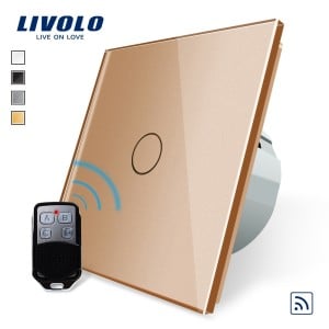 intrerupator-wireless-radio-cu-telecomanda-livolo-sticla-auriu