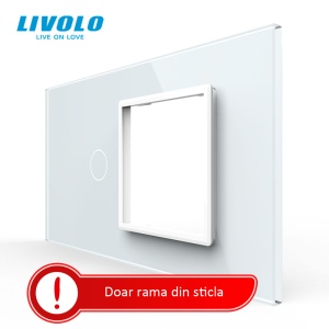 Panou frontal din sticla 4M pentru intrerupator si priza seria C9