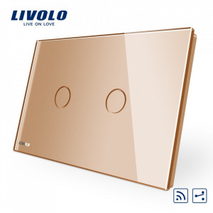 intreupator touch screen italian radio cap scara gold