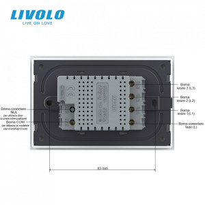 modul-intrupator tactil standard italian spate