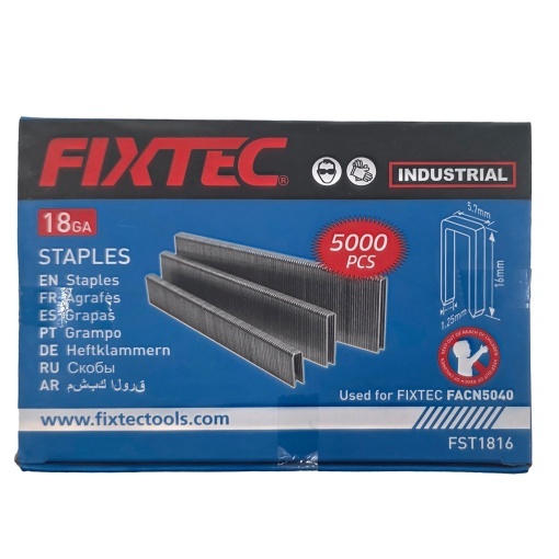 Capse tip Grapa FIXTEC GA‑18, 5.7×16 mm, 5000 bucăți