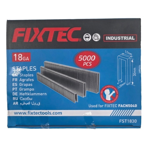 Capse tip Grapa FIXTEC GA‑18, 5.7×30 mm, 5000 bucăți