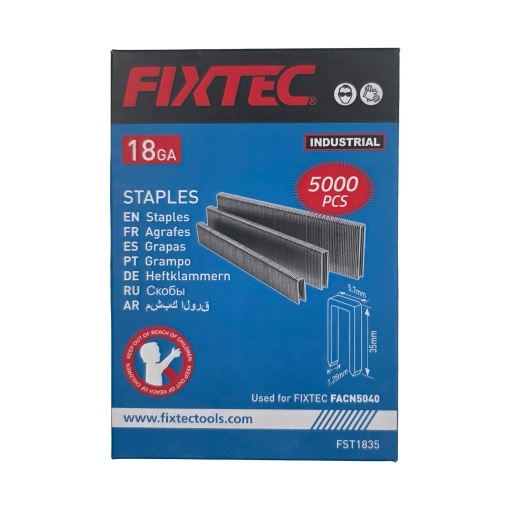 Capse tip Grapa FIXTEC GA‑18, 5.7×35 mm, 5000 bucăți