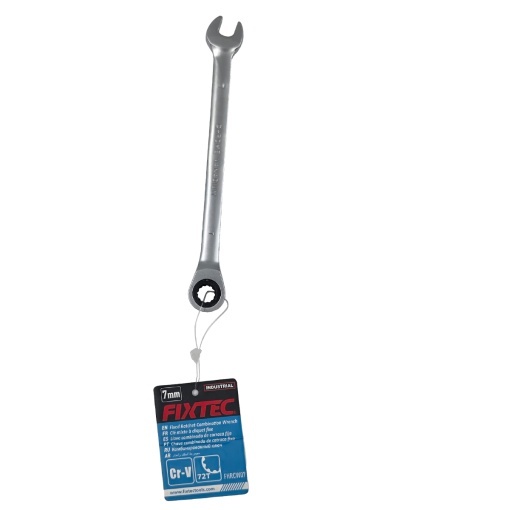 Cheie fixa clichet pivotant FIXTEC 7 mm 72‑dinti