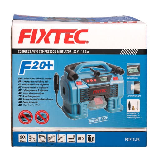 Compresor Auto FIXTEC Fara Fir 20V Li‑Ion Portabil - Img 13