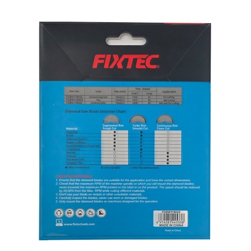 Disc diamant FIXTEC 180 x 22.2 x 5 mm - Img 2
