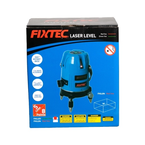 Nivel Laser FIXTEC, 5 Linii Roșii, 8 Puncte, raza 15m - Img 6
