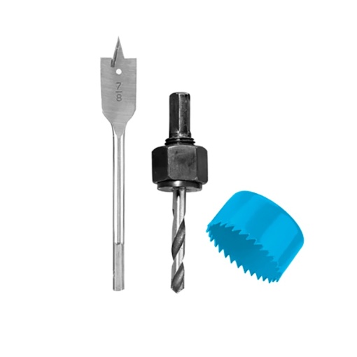 Set 3 Piese FIXTEC FAHS-3 pentru Instalare Broasca Usa Lemn - Img 2