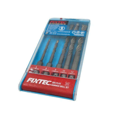 Set 5 burghie SDS+ pentru ciocan FIXTEC beton si zidarie - Img 2
