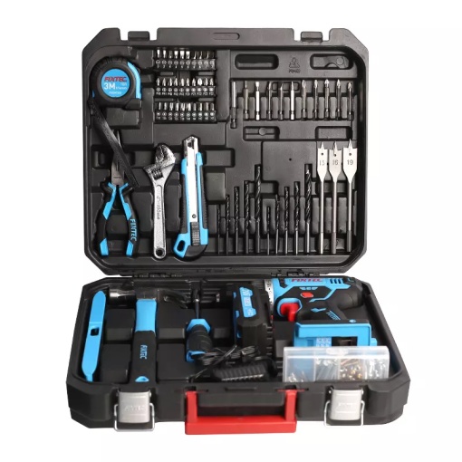 Set bormasina FIXTEC fara fir, LED, blocare ax, cutie completa cu unelte - Img 4