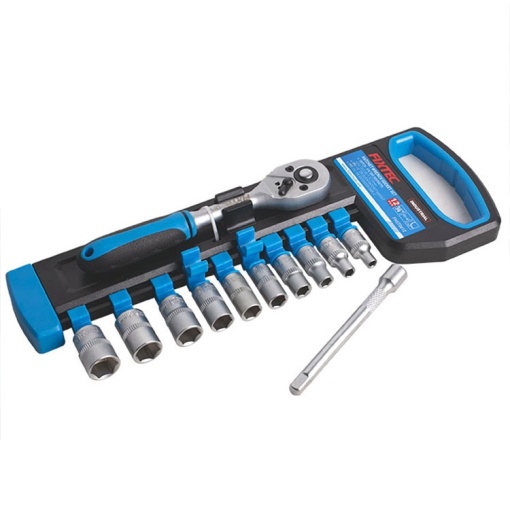 Set clichet cu tubulare FIXTEC 12 piese, 3/8", CR-V - Img 6