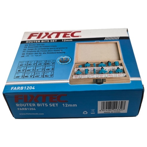 Set freze lemn FIXTEC 12 piese, coada 12mm - Img 6