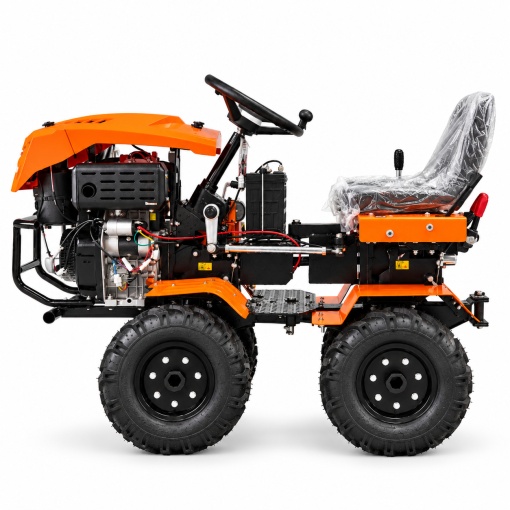 Tractoras Agricol Diesel 4x4, 12.5 CP, cu Scaun si Volan, BD195E-4Drive - Img 3