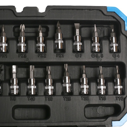 Trusa mecanic FIXTEC 46 piese, CR-V, cu cutie - Img 3